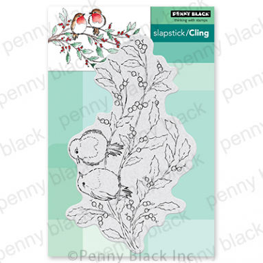 Penny Black - HOLLY BERRY BIRD 3.8"x6.4"