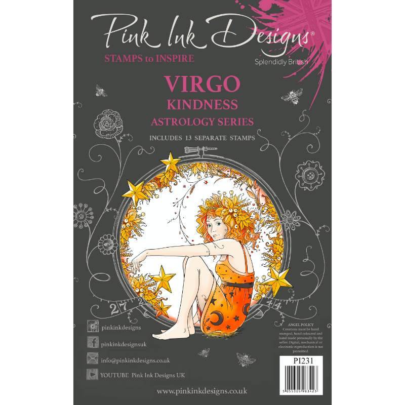 Pink Ink Designs Virgo 6 in x 8 in Clear Stamp Set