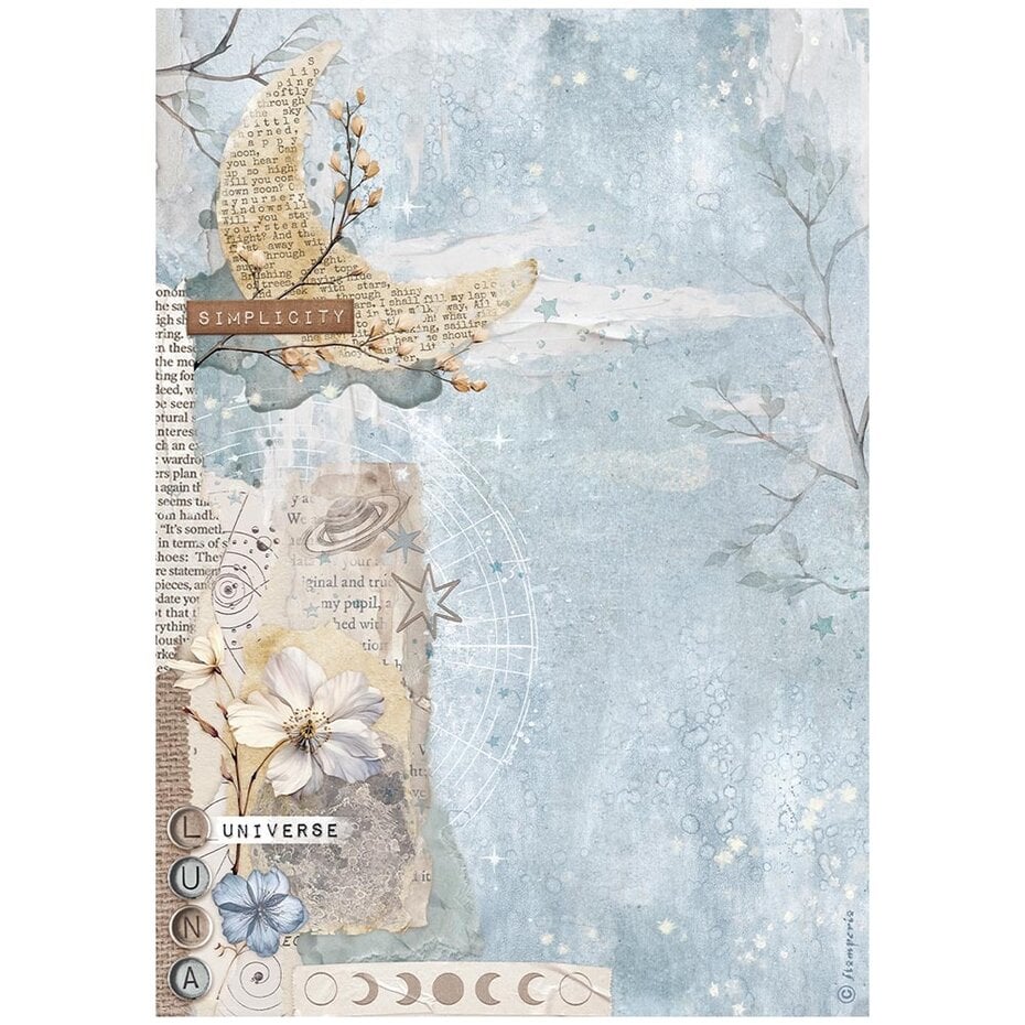 Stamperia - Create Happiness Secret Diary A4 Rice Paper Moon