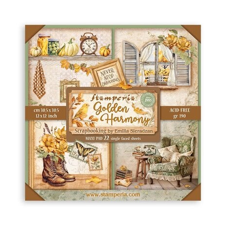 Stamperia - Golden Harmony 12x12 Inch Paper Pack Maxi (Single Face)