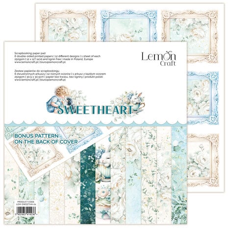 Lemon Craft - Sweetheart 12x12 Inch Paper Pad