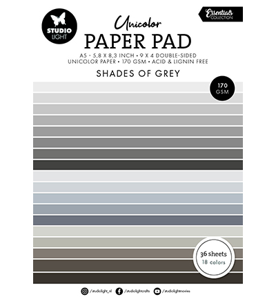 Studio Paper Pad - Shades of grey Essentials nr.248