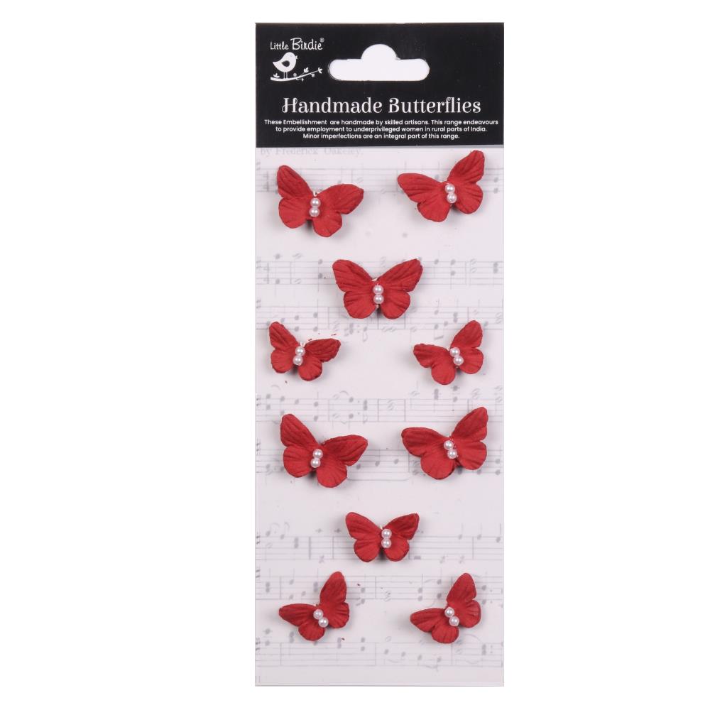 Little Birdie Pearl Butterflies 11/Pkg