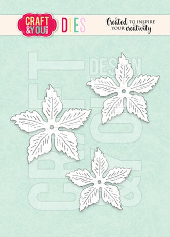 Craft & You Design - Magda's Poinsettia Small Flower Dies 