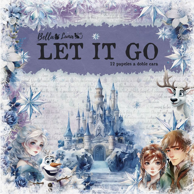  Bellaluna Crafts Pad 8x8" Bellaluna Crafts con 12 papeles doble cara Let It Go