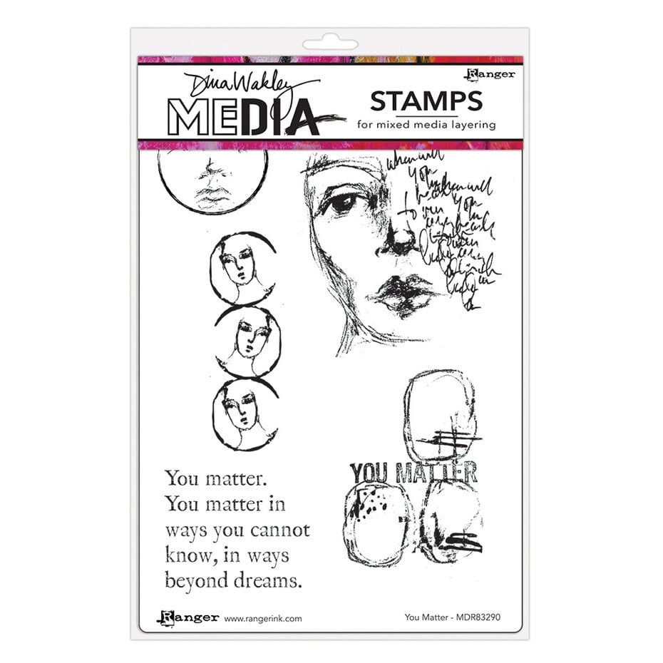 Ranger - Dina Wakley MEdia Cling Stamps You Matter