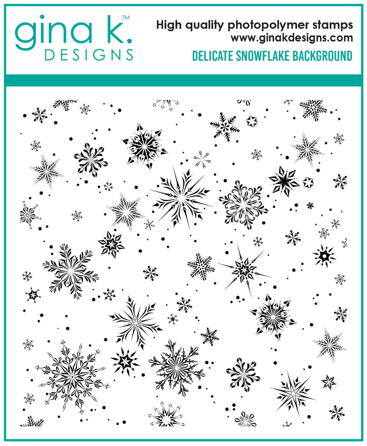 Gina K Designs - STAMPS- Delicate Snowflake Background Stamp