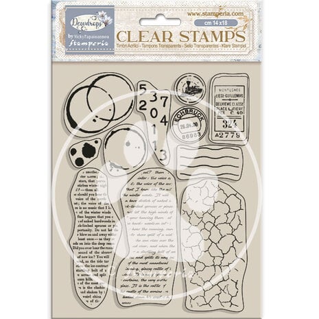 Stamperia- Create Happiness Dewdrops Clear Stamps Mixed Backgrounds