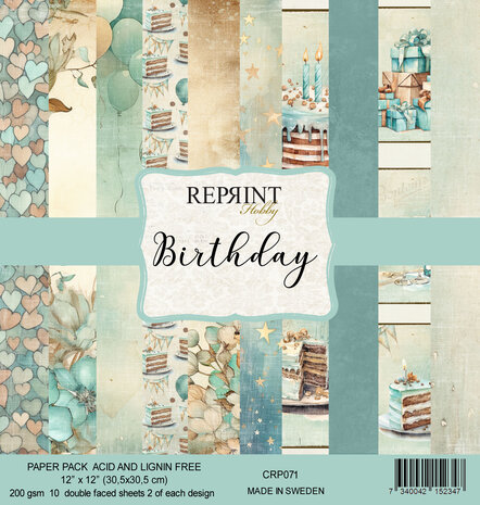 Reprint - Birthday 12x12 Inch Paper Pack