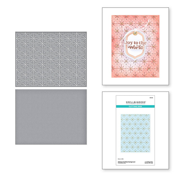 Spellbinders - Stitched Starfilled Background Etched Dies from the Stitched Bright Collection