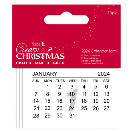 Create Christmas 2024 Calendar Tabs (10pcs) 