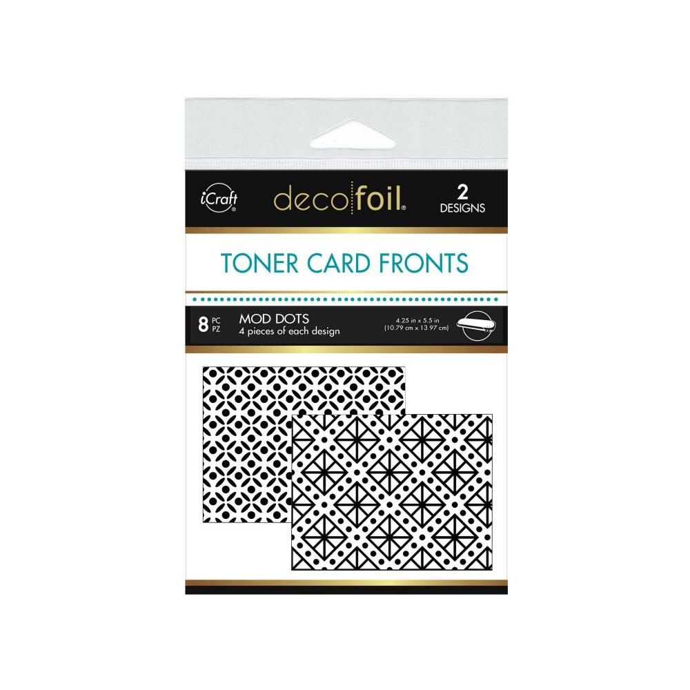 Deco Foil Toner Card Fronts 4.25"X5.5" 8/Pkg -  Mod Dots 