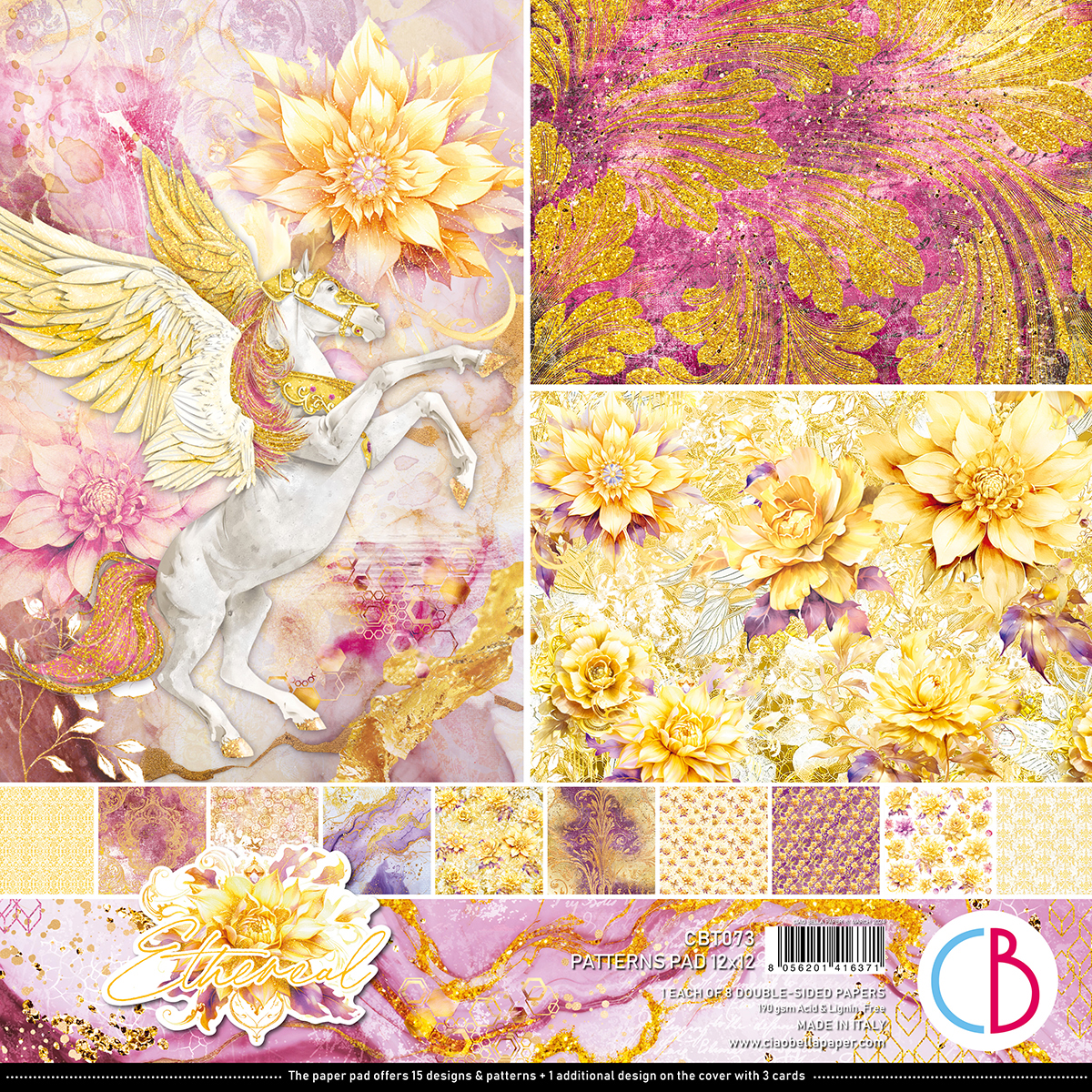 Ciao Bella - ETHEREAL PATTERNS PAD 12"X12" 8/PKG