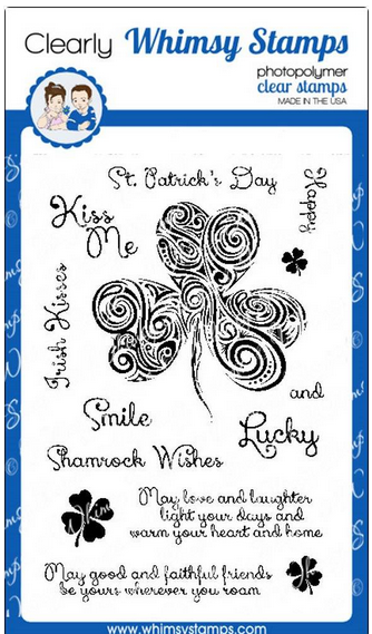 Whimsy Stamps - Shamrock Swirl Clear Stamps