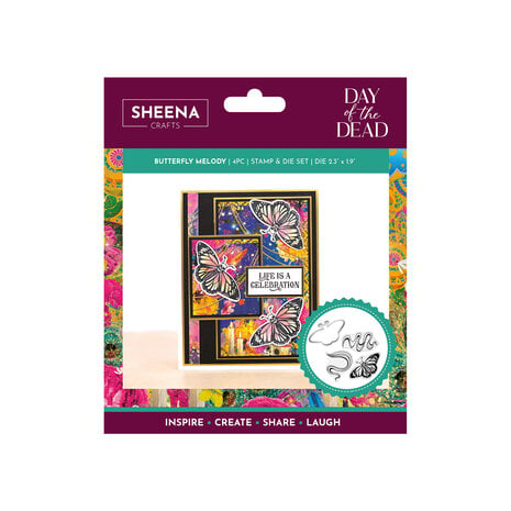 Crafter's Companion - Day of the Dead Stamp & Die Butterfly Melody