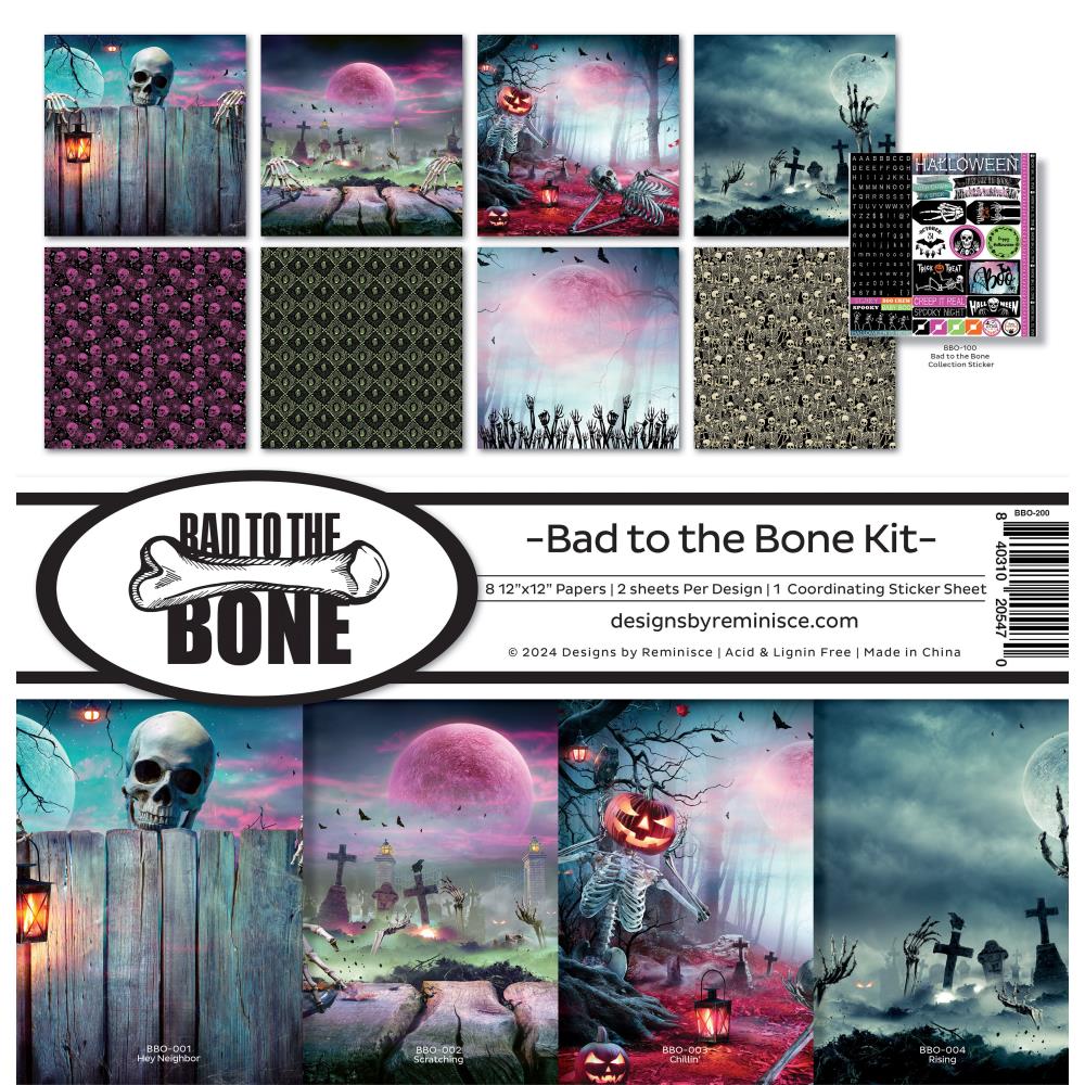 Reminisce Collection Kit 12"X12" -  Bad To The Bone 