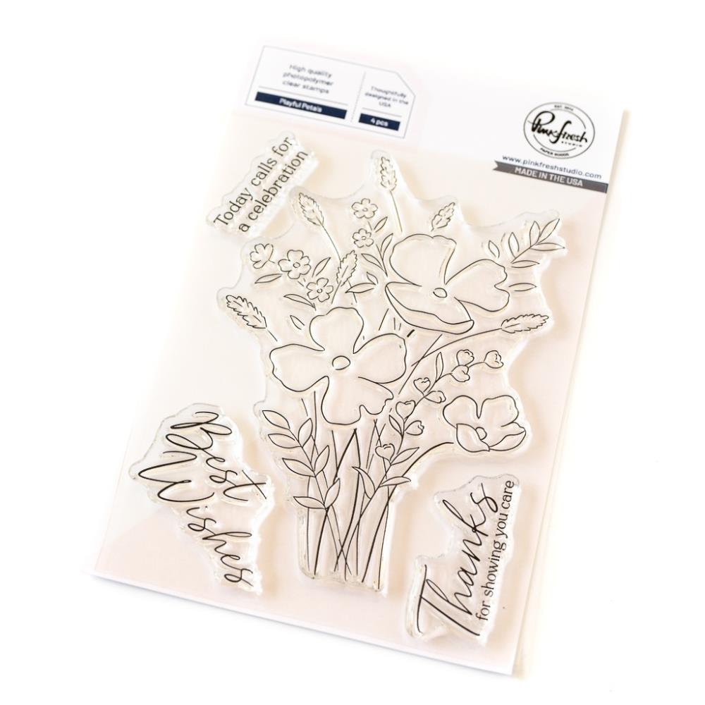 Pinkfresh Studio Stamp - Playful Petals 