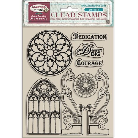 Stamperia- Master of Magic Clear Stamps Gothic Elements