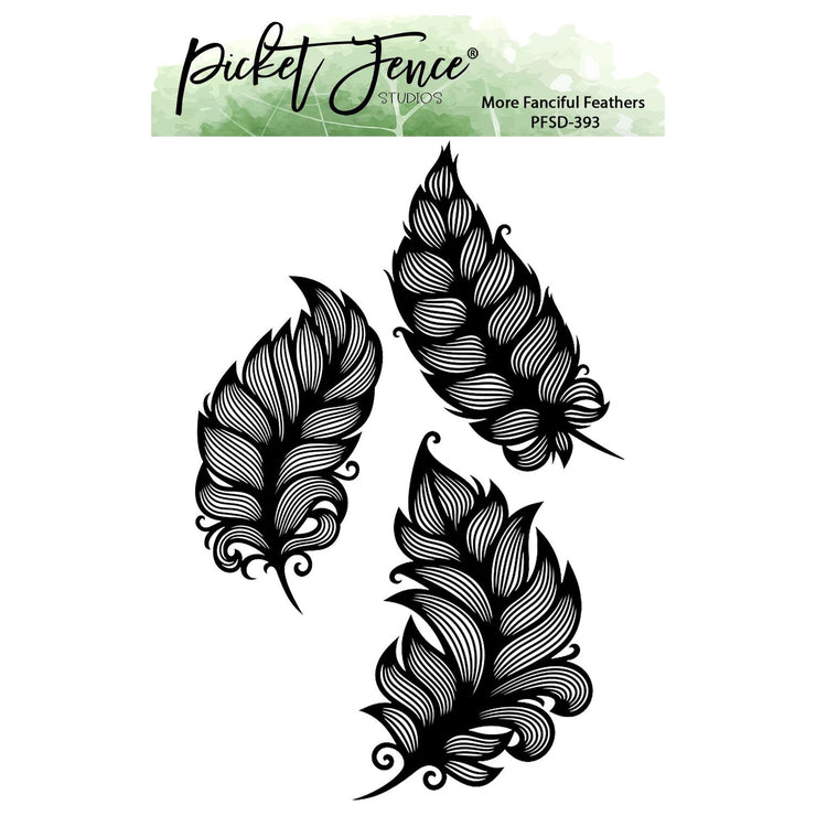 Picket Fence Studios - More Fanciful Feathers Die 