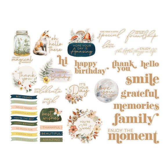 Spellbinders - Woodland Tales Die Cut Sentiments from the Woodland Tales Collection