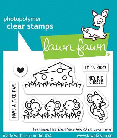 Lawn Fawn -Hay There, Hayrides! Mice Add-On Clear Stamps