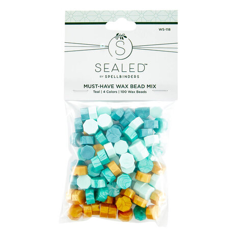 Spellbinders - Must-Have Wax Bead Mix Teal (100pcs) 