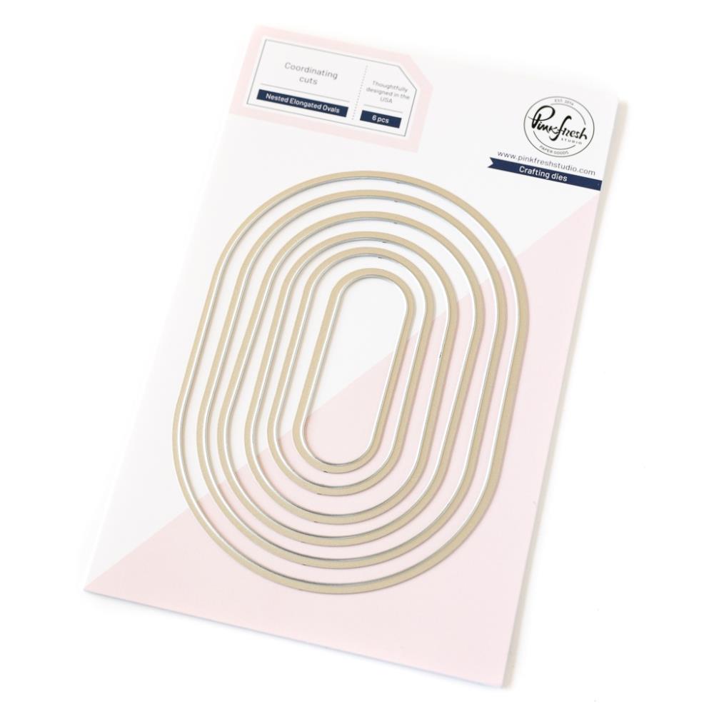 Pinkfresh Studio Die Set -  Nested Elongated Ovals 