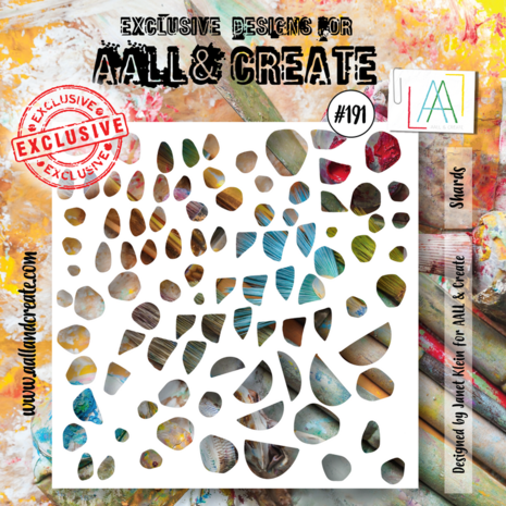 AALL & Create - Stencil 6x6 Inch Shards