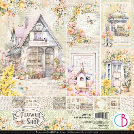 Ciao Bella - Flower Shop 12x12 Inch Paper Pad (12pcs) 