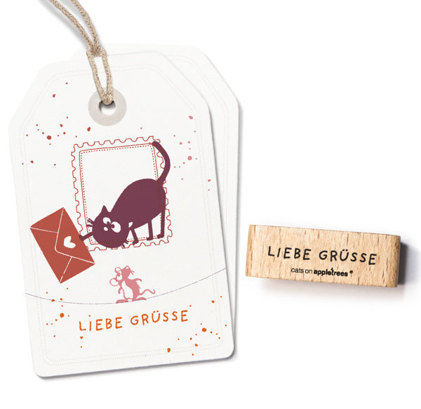 cats on appletrees - Stempel Liebe Grüße