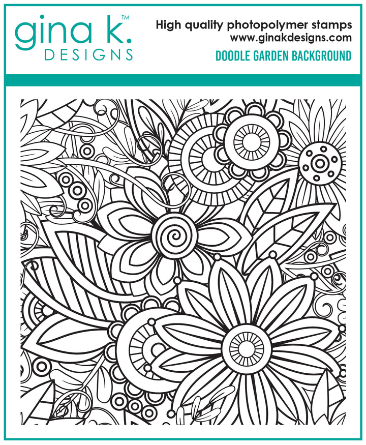 Gina K Designs - STAMPS- Doodle Garden Background Stamp