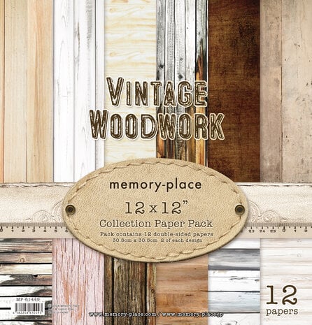 Memory Place - Vintage Woodwork 12x12 Inch Paper Pack