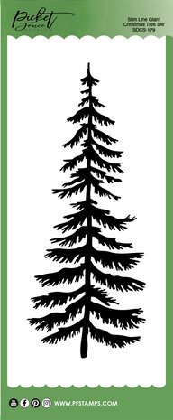 Picket Fence Studios - Slim Line Giant Christmas Tree 4x10 Inch Metal Dies