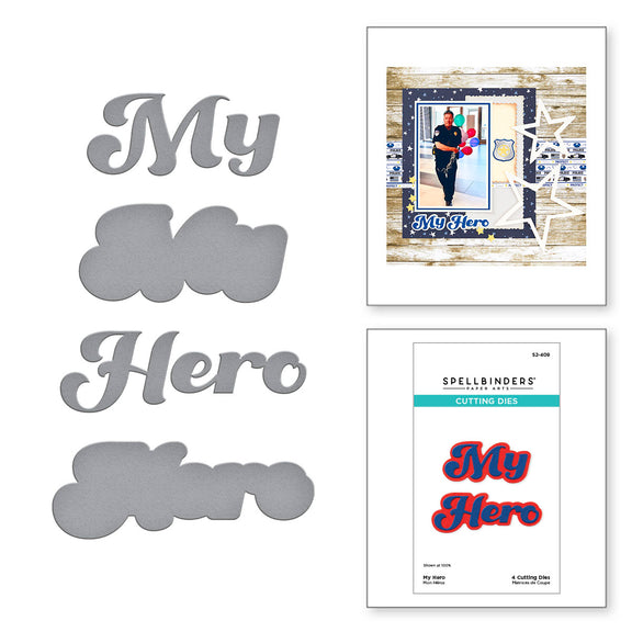 Spellbinders - My Hero Etched Dies from the Storytelling by Spellbinders Collection