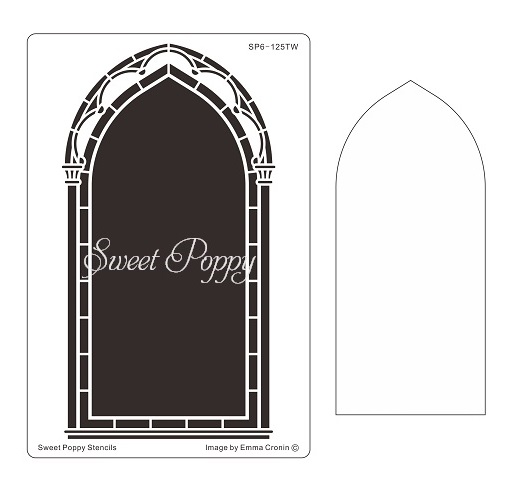 Sweet Poppy Stencil: Tall Window & Infill