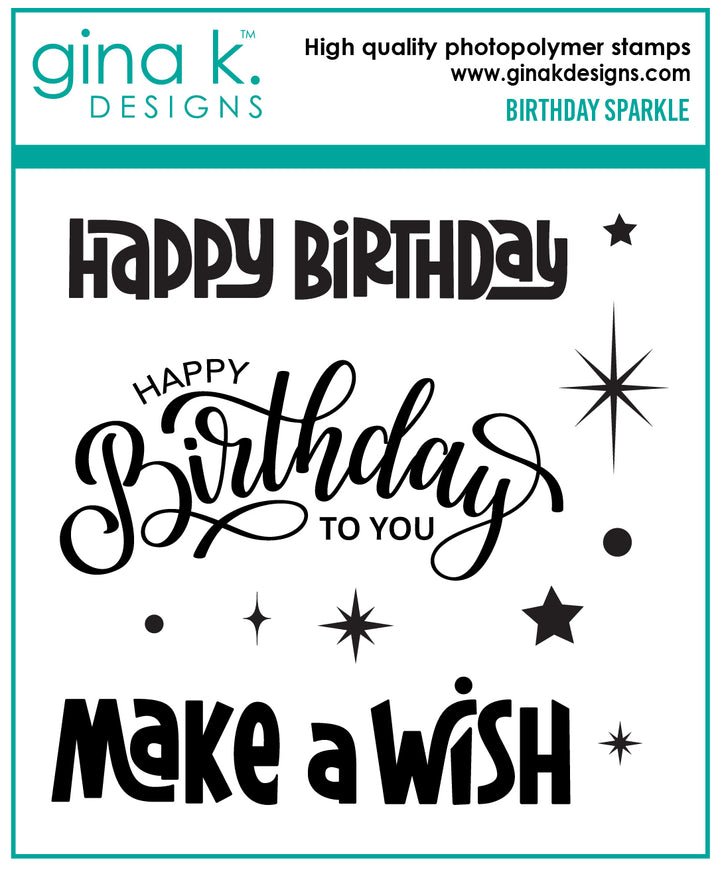 Gina K Designs - STAMPS- Birthday Sparkle