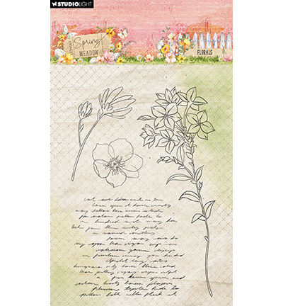 Studio Light Clear Stamp - Florals Spring Meadow nr.773