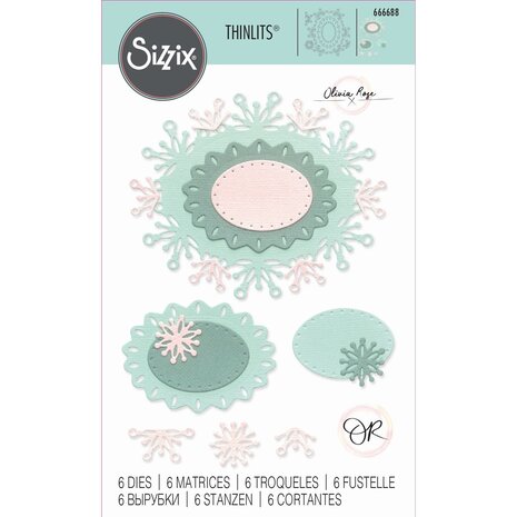 Sizzix Thinlits Die by Olivia Rose Snowflake Labels (6pcs)