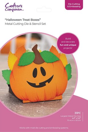 Crafter's Companion - Snijmal - Halloween Treat Boxes Metal Die & Box Stencil