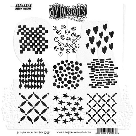 Stampers Anonymous - Get Your Rocks On Dylusions Cling Stamps