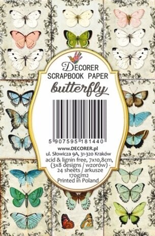 Decorer - Butterfly Mini Paper Pack