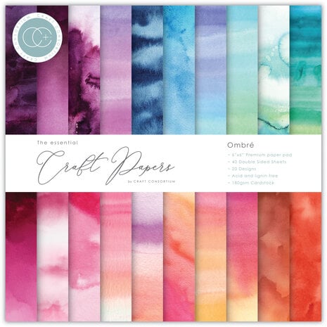 Craft Consortium - Essential Craft Papers 6x6 Inch Paper Pad Ombre