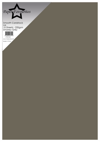 Paper Favourites - Smokey Grey A4 Smooth Cardstock 220gsm