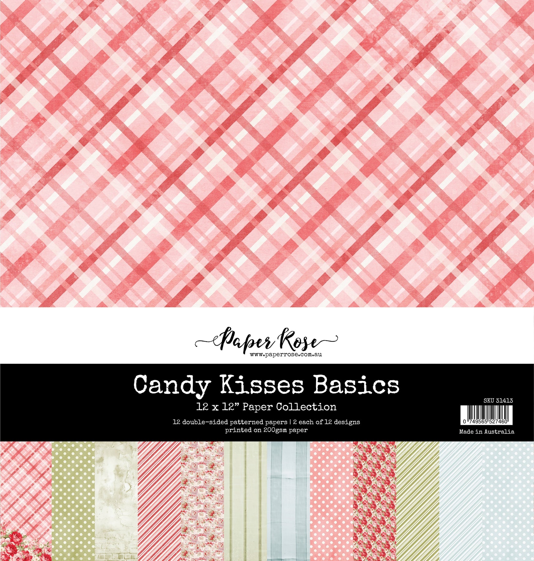 Paper Rose - Candy Kisses Basics 12x12 Paper Collection