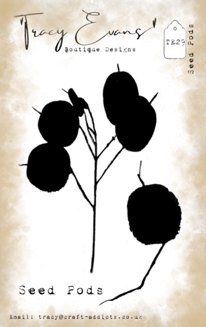 Tracy Evans - Seed Pods A7 Stamp