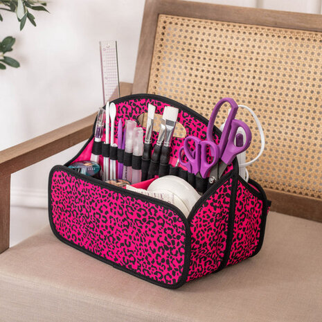 Crafter's Companion - Raspberry Cheetah Tote Portable 