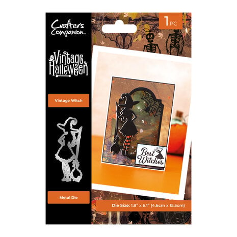 Crafters Companion - Vintage Halloween Metal Die Vintage Witch