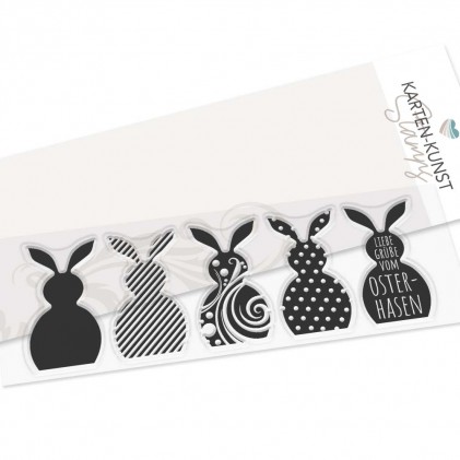 Karten-Kunst Clear Stamps  - Osterhasen / Easter Bunnies