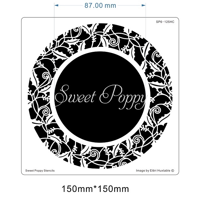 Sweet Poppy Stencil: Holly Aperture Circle