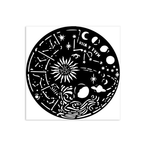 Stamperia - Cosmos Circle Thick Stencil 12x12cm 